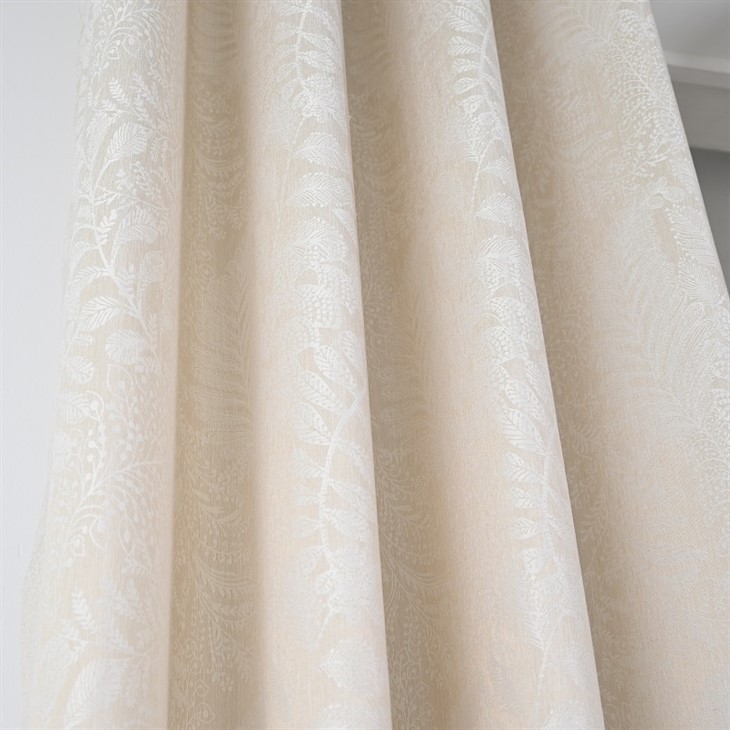 Light Beige Plant Jacquard Curtains high quality